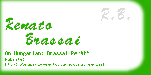 renato brassai business card