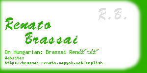 renato brassai business card